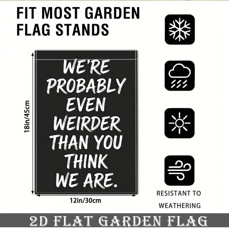 TEMU 2d Flat - 2d Flat - 2d Flat Banner, 1pc And White Garden Flag, Double Sided Polyester Decorative Banner, Our Design Than You , Suitable For Outdoor Home And Courtyard Decoration