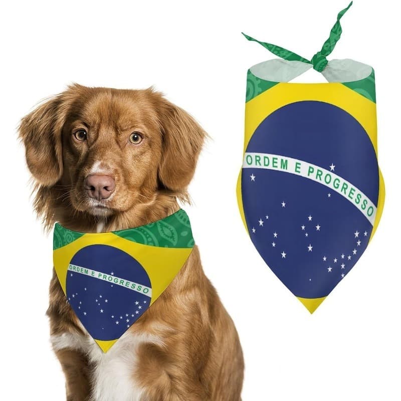 TEMU 1pc Paisley Dog Bandana & Scarf - Pet Costume With,, For Medium Dogs, Cats - Handkerchief Accessory For Brazil-themed Outfits (-tie)
