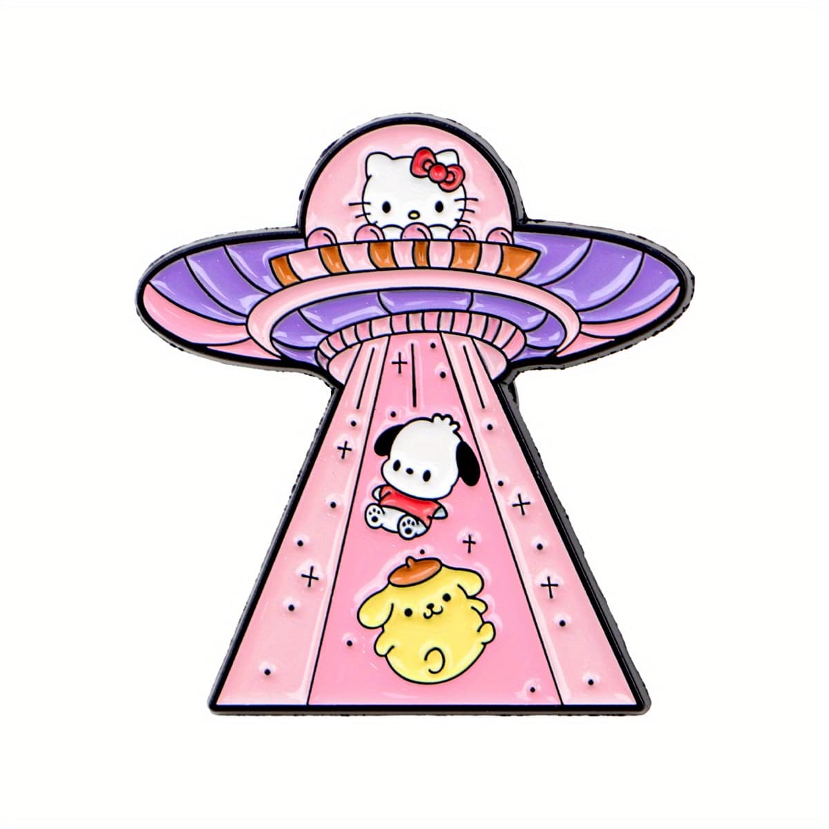 TEMU For Kuromi & For My Melody Enamel Lapel Pin - Cute Brooch For Backpacks, Jackets, Hats - Durable Fashion Accessory Gift For , Backpack Decoration, Whimsical Design, Vibrant Colors