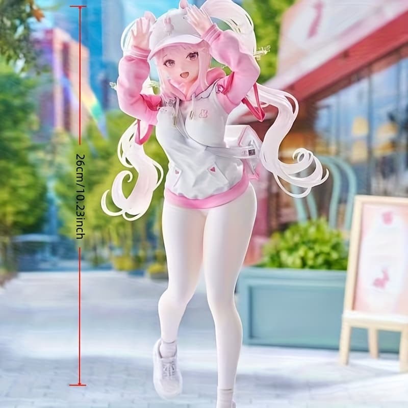 TEMU Pvc Statue Red Theme White Clothing Anime Statue| Action Dolls Of Anime Characters, Suitable For Party, Valentine's Day, Thanksgiving Day Gift, Indoor Use