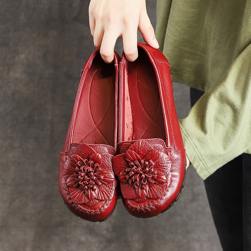 TEMU European And -layer Cowhide Women's Pumps, Retro British Style, Fashionable Women's Genuine Leather Shoes, Stylish And Versatile Women's Leather Shoes, Women Shoes