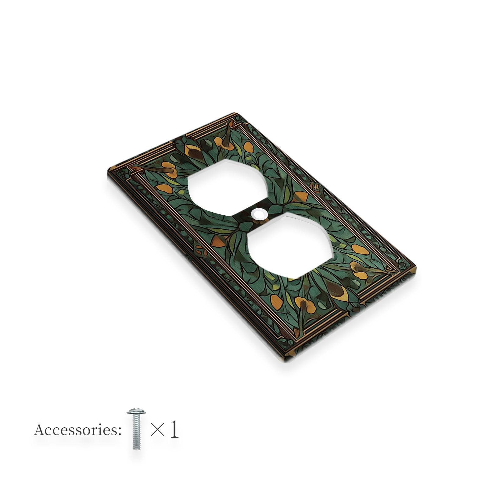 TEMU 1pc 1gang/2gang Boho Light Switch Wall Plate Cover Decorative Plastic Wall Plate Switch Plates And Outlet Cover For Electrical Kitchen Home Office Decor