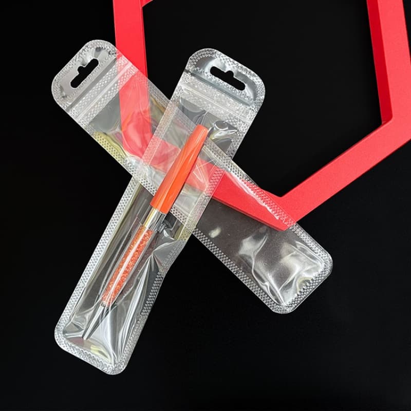TEMU 50 Long Jewelry Bags, Transparent Necklace Zipper Bags, Reusable Bags For Jewelry, Pens, Makeup Brushes- Suitable For Gift Packaging And Storage, Jewelry Storage