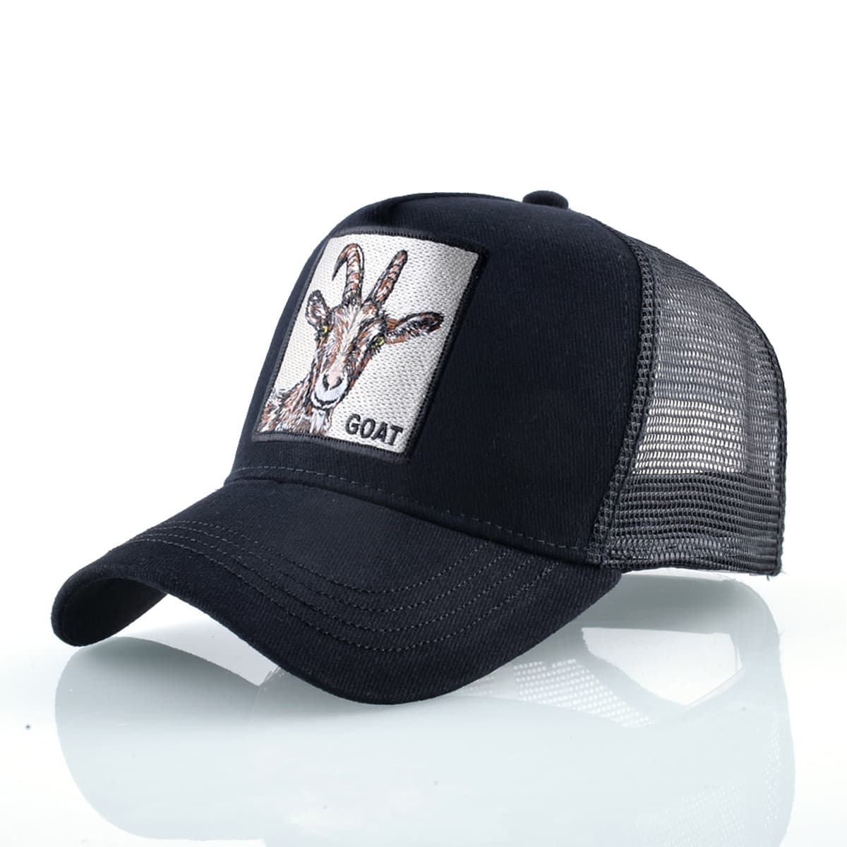 TEMU Embroidered Trucker Caps Featuring A , Suitable For All , Adjustable Snapback Baseball Hats For Men And Women