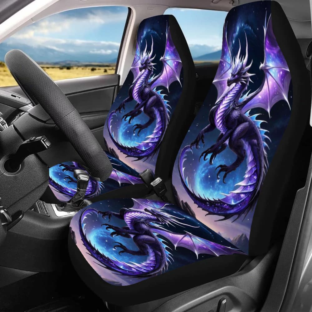 TEMU 2pcs- , Print Car Seat Covers For Women And For Man, Auto Front Seats Protector Fits For Car, Suv Sedan, Truck, Enhance Driving Pleasure, Give To Family Or