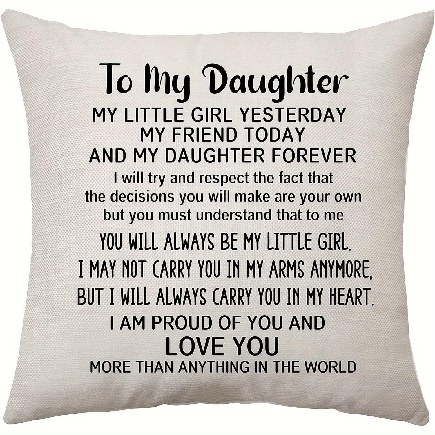 TEMU 1pc And Inspirational Decorative Pillowcase - A Unique Birthday Gift For Parents, /father's Day Decoration, 18 X 18 Inches, Suitable For Sofa, Bedroom, Living Room Home Decor, No Pillow Insert