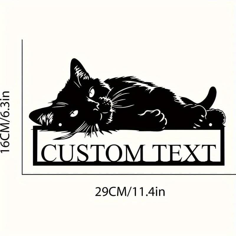 TEMU Wall Sculptures Custom Cat Monogram Metal Door Hanger - Sign Home Decor, Ideal & Spring/summer Gift