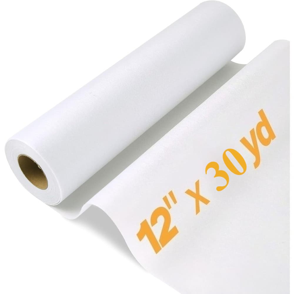 TEMU Fusible Interfacing 12' X 30yd, White Non-woven Polyester Single-sided Interfacing For Sewing, Crafting, Quilting, Diy Crafts Supplies, Medium Weight