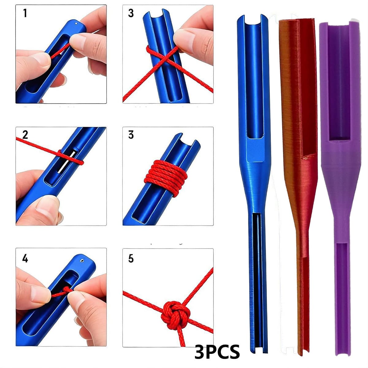 TEMU Tying Assistance Tool, Designed With A Plastic Cone Rope Threading Device, For Beginners To Tie Knots. Suitable For Such As Manual Rope Weaving, Bead , Hand Rope, Jewelry, Sewing And Threading