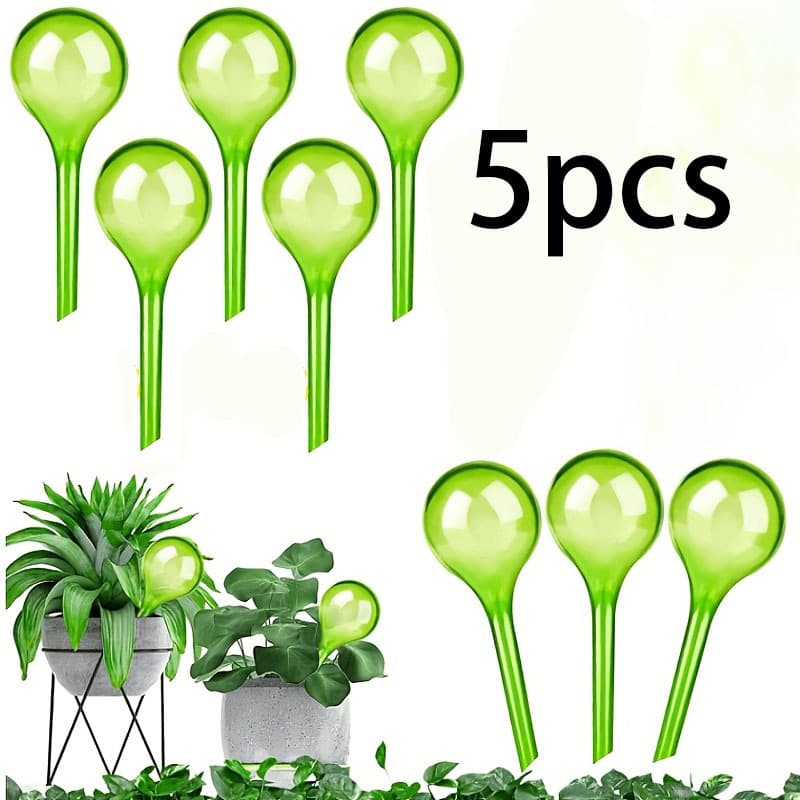 TEMU 5pcs Automatic Waterer Plant Drip Irrigation Kit Indoor Outdoor Garden Potted Drip System Low Maintenance Irrigation Tools