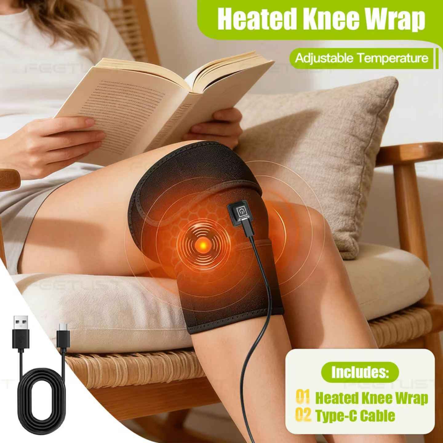 TEMU Usb Heating Knee Pad With Insulation Bag| Soothing And Warming Knees| Warm In Autumn And Winter| Perfect Gift For Men And Women| Home Use, , Heat Protection, Soft Material, No Plug