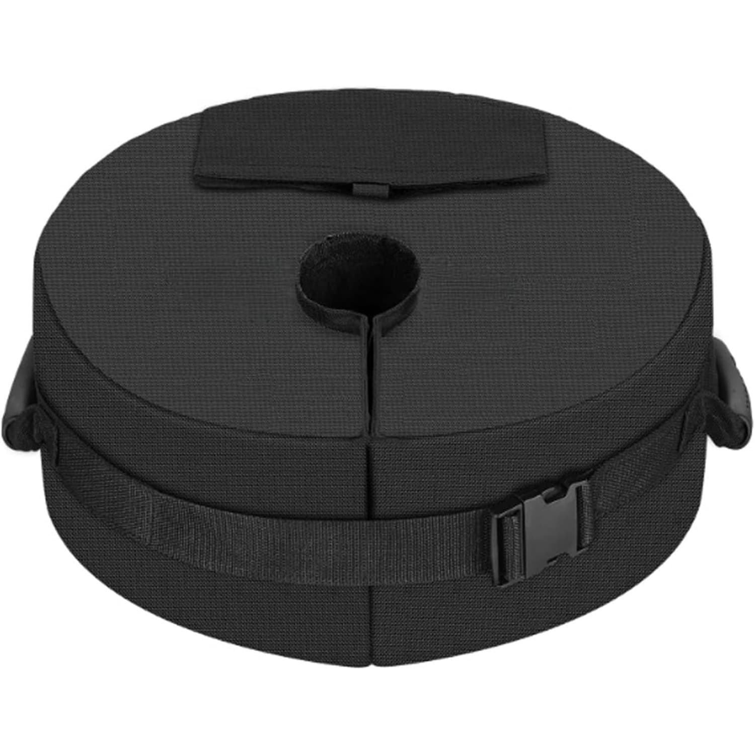 TEMU 17" Round Umbrella Base, Detachable Umbrella Stand With Durable Side Handle, Weather Resistant Heavy Duty Up To 80 Sand, Outdoor Umbrella Base For Outdoor Beach Garden, Up