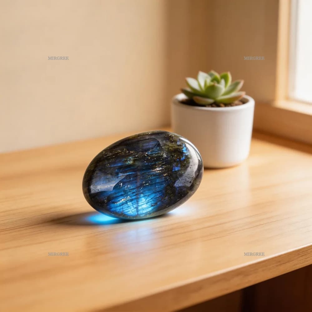 TEMU Natural Labradorite Protection Stone 1.57-2.36in, Block Negative Vibes, & Boost , Pocket Crystal Gift