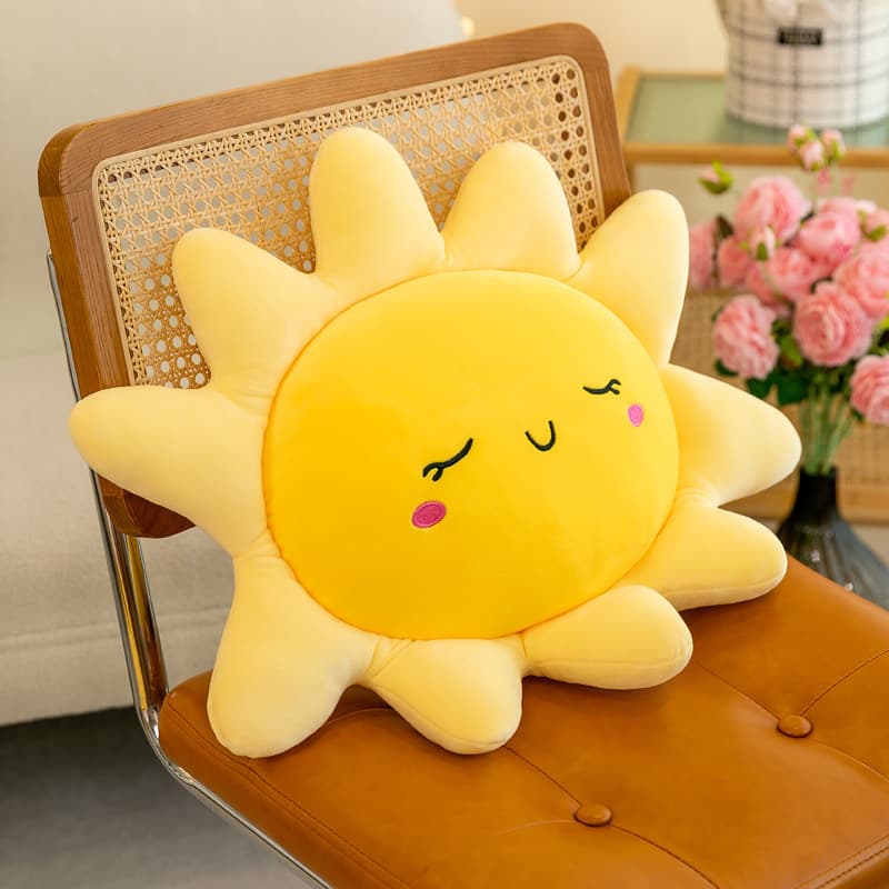 TEMU 1pcshot Sun & Cloud Plush Pillow Doll All-match Sofa Chair Cushion Home Decor Popular Stuffed Decorations