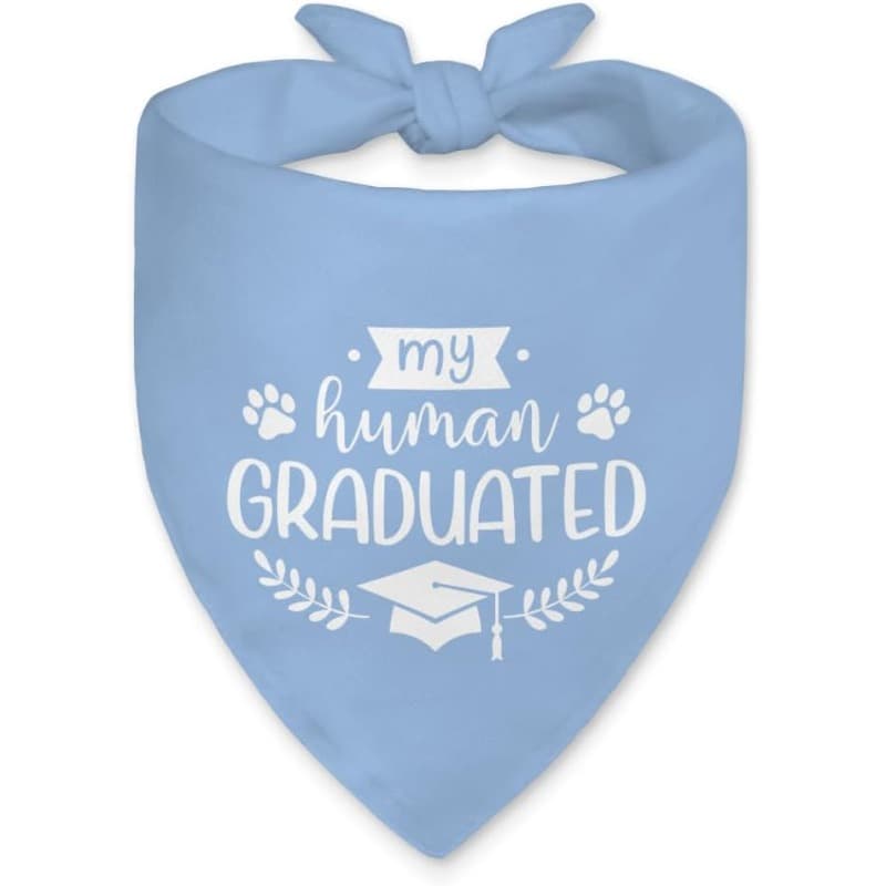 TEMU 1pc 24.8×11 Inch Graduated Humorous Dog Bandana, Graduation Celebration Pet Additions For Parties And Holidays, Blue , Gifts For