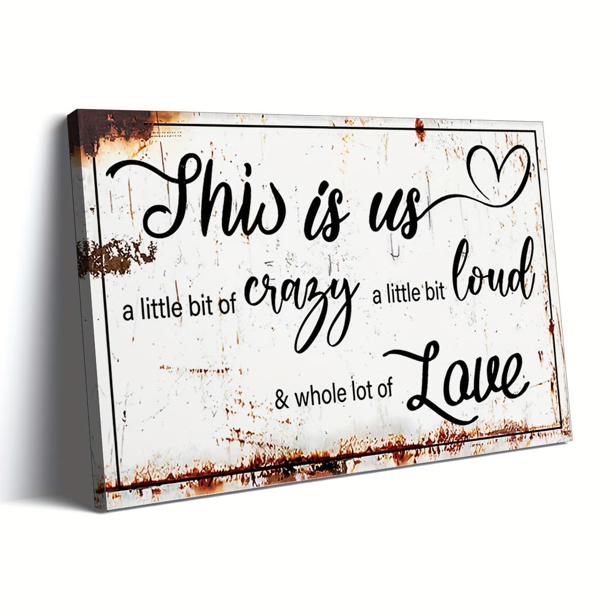 TEMU 1pc "" Inspirational Quote Canvas Wall Art, Rustic Wooden Frame, Modern Art , Indoor Orientation, Pine Wood Wrapped Canvas Poster For Living Room & Bedroom Decor, Aesthetic Room Decor