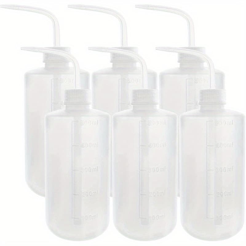 TEMU 6 Plastic Squeeze Bottles With Nozzles, Tattoo Supplies, Cleaning Plant Bottles, Suitable For Tattoos, Gardening,