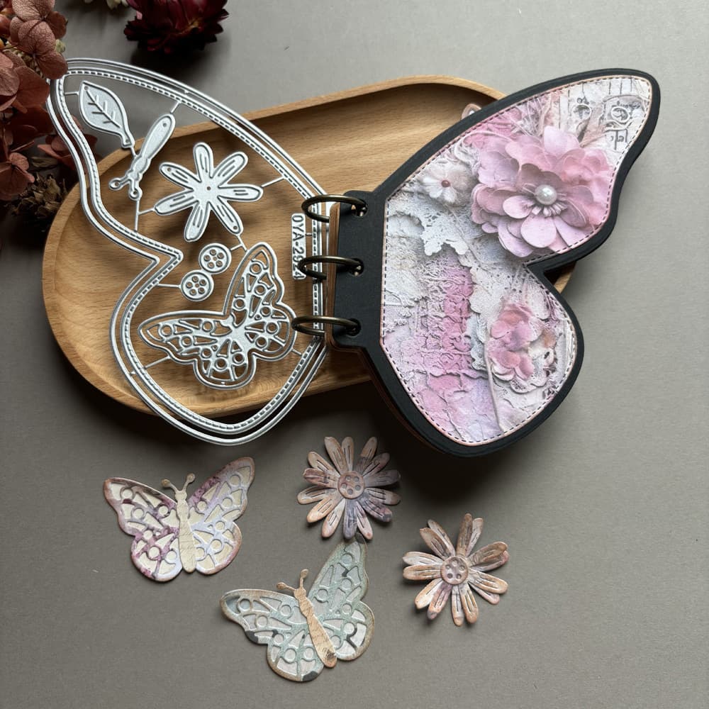 TEMU Metal Dies In Of Butterflies For Scrapbooking, Crafting Handmade Stencils, And Card Designs