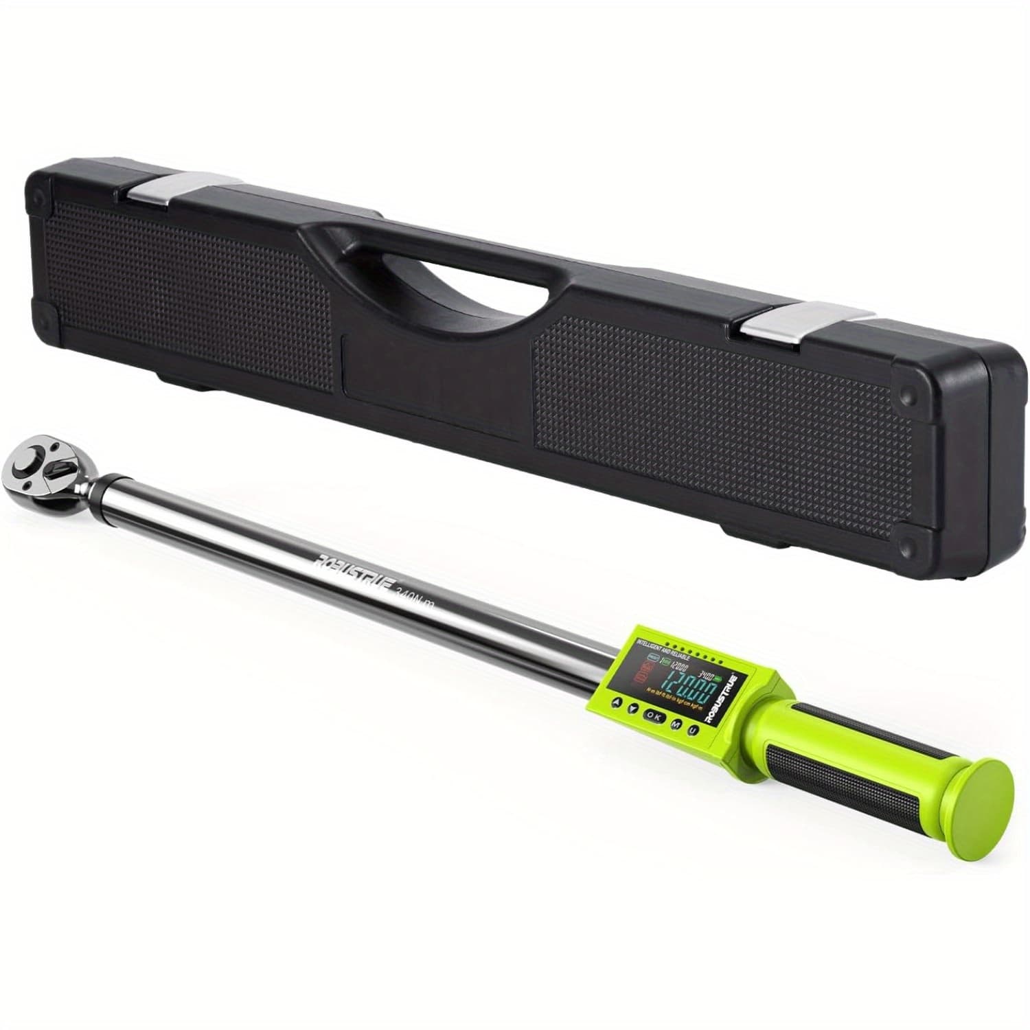 TEMU Robustrue 1/2" Digital Torque Wrench 12.5-250.8ft-lb (17-340nm) | +-2% Calibrated & Buzzer Alert | Lcd - Heavy Duty Truck Suspension, Storm Prep, Black Friday 2025, Industrial Maintenance,