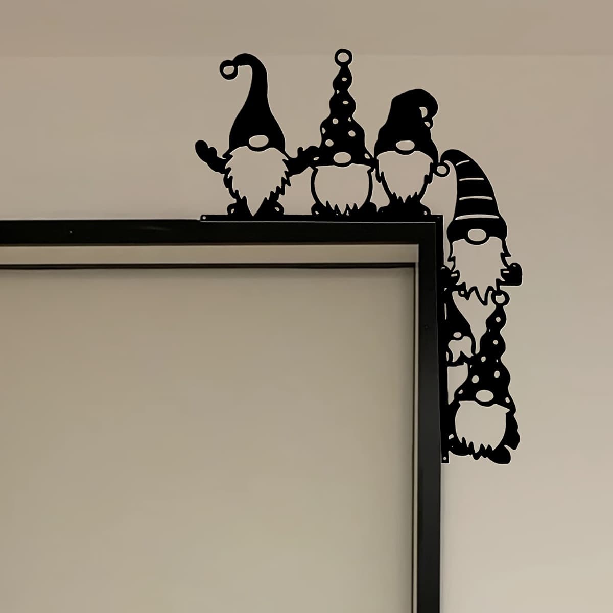 TEMU 2d Flat, 2d Flat Acrylic Home Decoration Scene Decoration Craft Door Hanging Corner Faceless Old For Man Door Corner Ornament, Black, 2d Flat