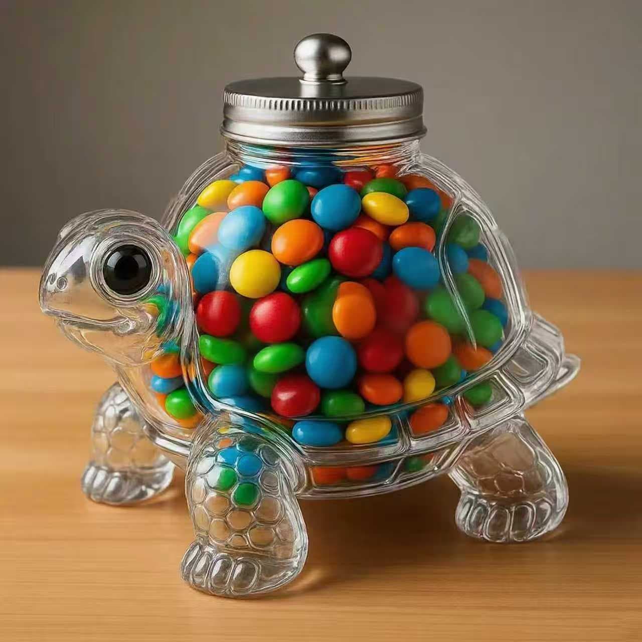 TEMU 1 Cute Turtle Dog Shaped Sealed Candy Jar, Large Capacity Pet Shaped Snack Storage/coffee Capsule Storage Jar, Kitchen Storage Jar And Gift For Pet Lovers, Jar