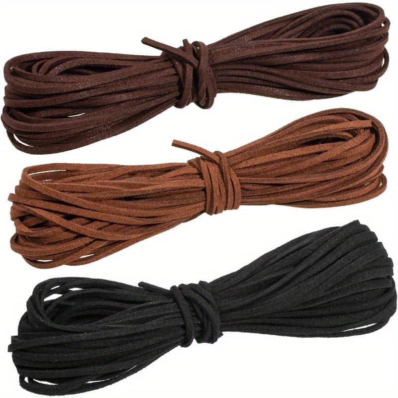 TEMU Faux Leather Cord String Rope Thread For Bracelet Necklace Beading Jewelry Crafts (3 Colors, )