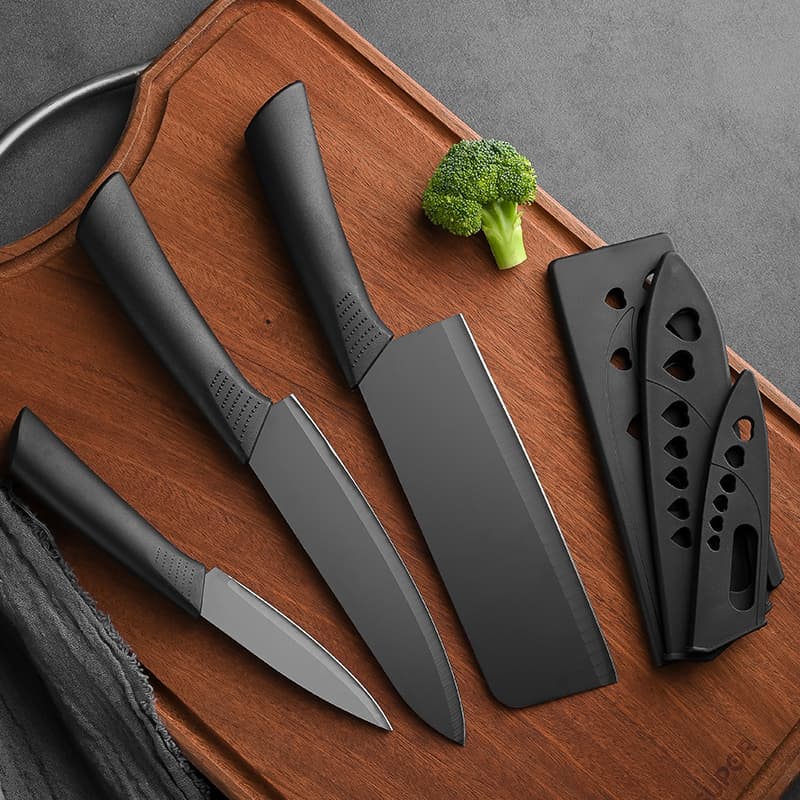 TEMU 3pcs Multifunctional Kitchen Knife Set, Serbian Chef Knife Set, Hand- Butcher Knife, High Carbon Steel Kitchen Knife Set, Meat , Practical Kitchen Knife Set