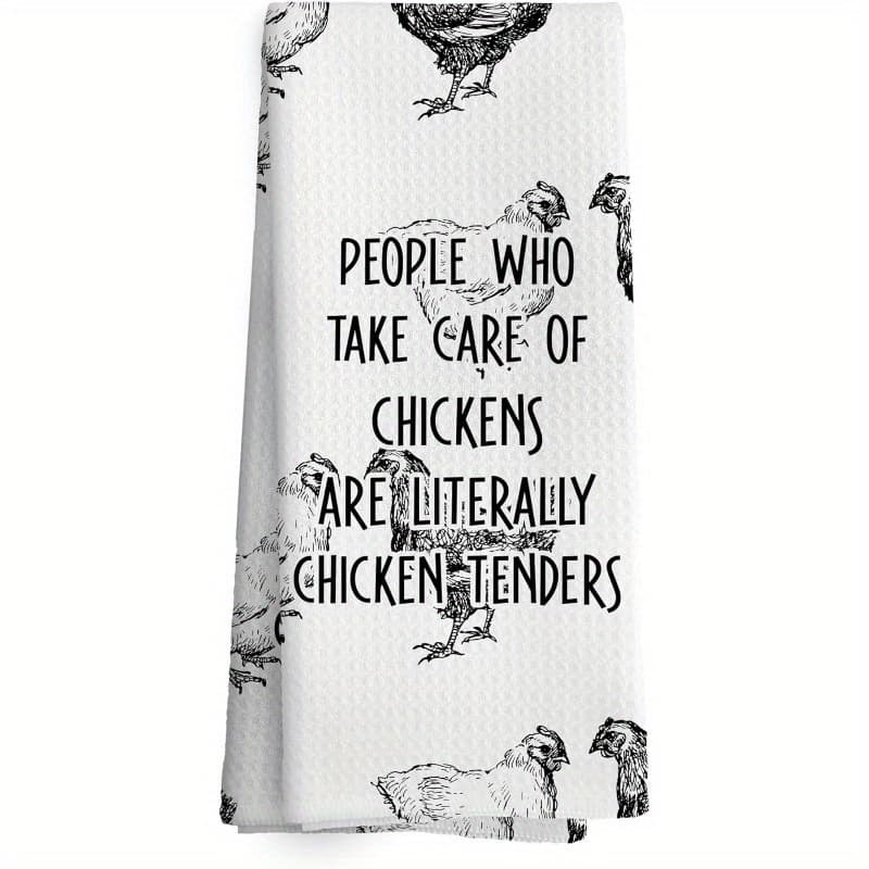 TEMU 1pc 18x26 Inch Funny Towel, Soft Polyester Dish Towel With Humorous Sayings, Ideal Housewarming Gift, Machine Washable Tea Towel, Reusable, Kitchen Towels