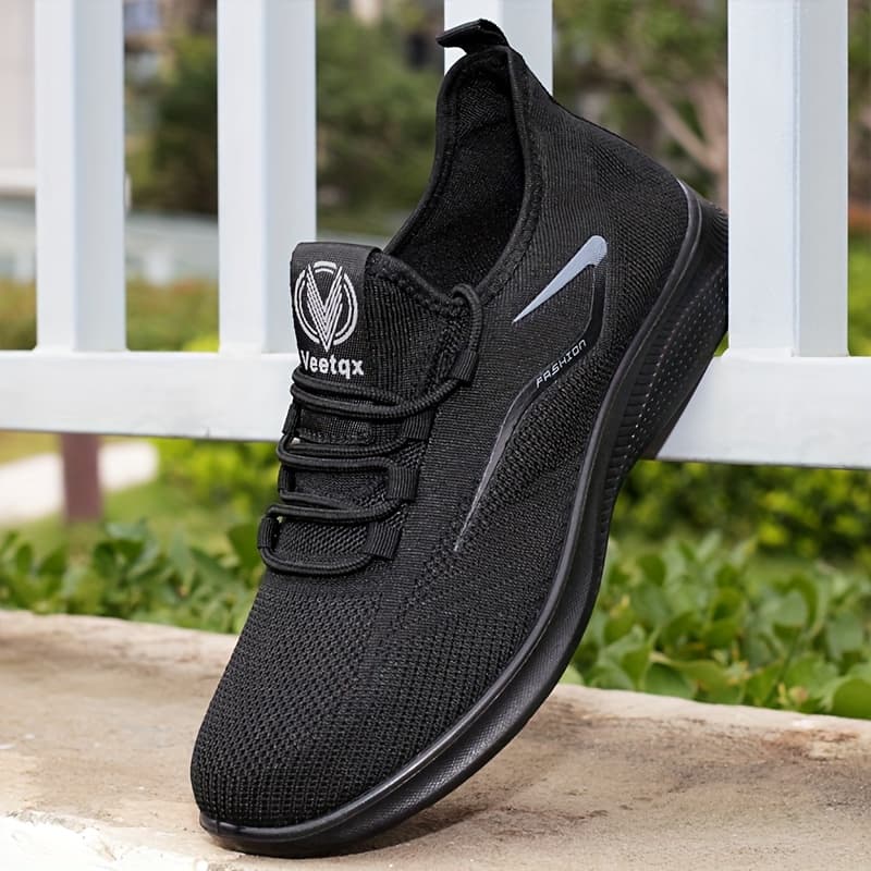 TEMU [sneakers] Lightweight Walking Shoes For Men In Plus Sizes - Breathable Casual Sports Footwear Featuring A Cushioned Midsole And A Non-slip Pu Outsole, Ideal For Throughout During Fitness, Hiking