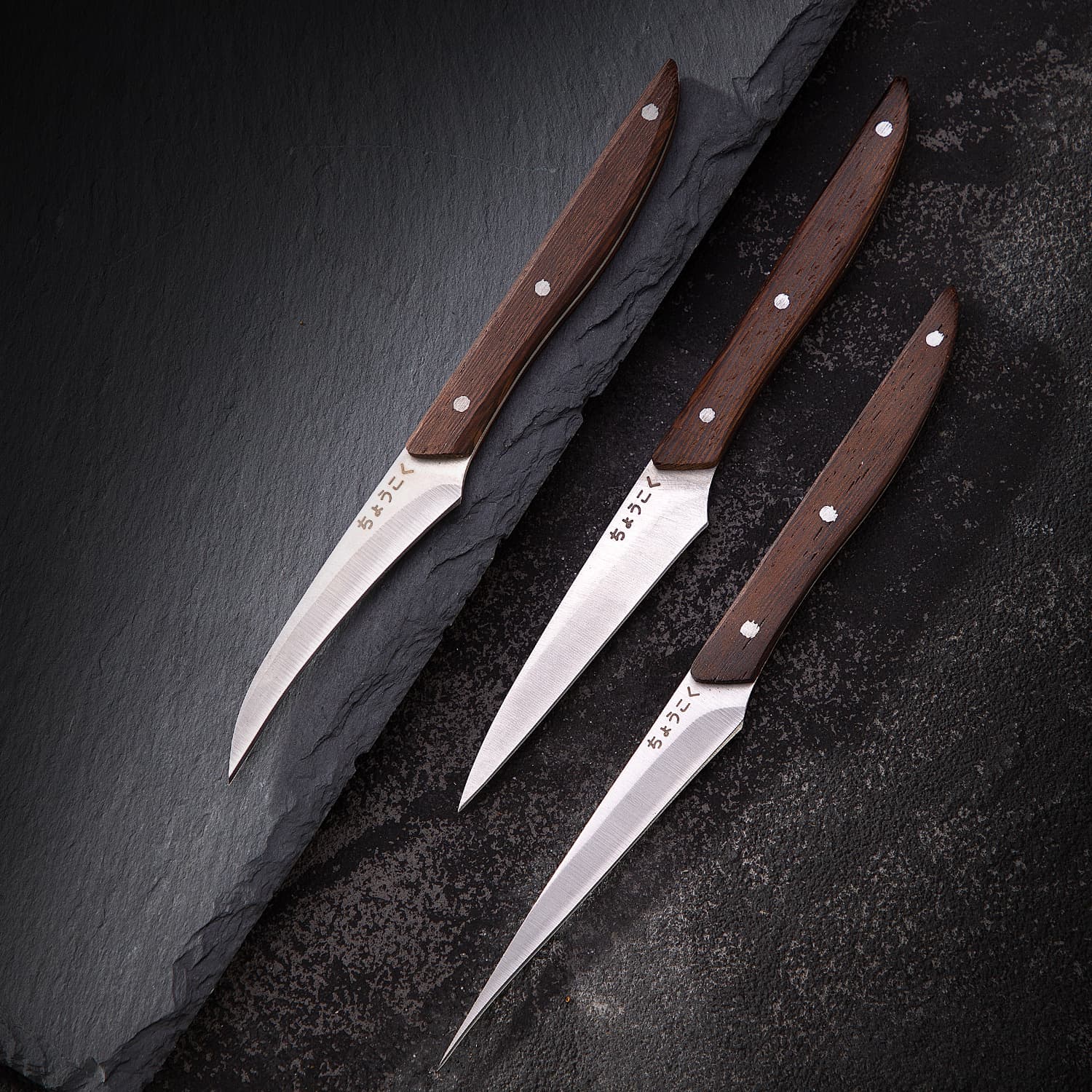 TEMU Food Carving Knife 3pcs Set Chef Carved Fruit Decorative Knife Professional Food Carving Sharp Solid Wood Handle