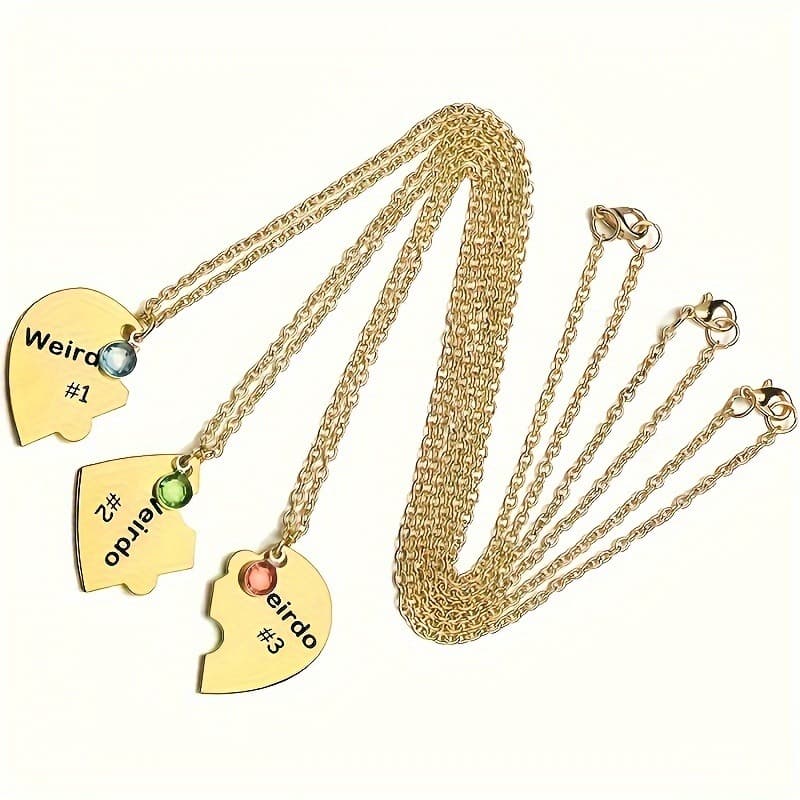 TEMU Best Friend Necklace Compatible For - Y2k Cute Pendant Sister Friendship Jewelry Gift, Chain For Birthdays, Valentines & Casual Attire -