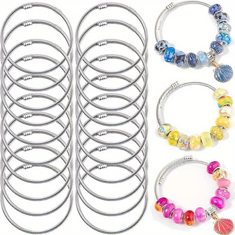 TEMU 20pcs Snake Chain Charm Bracelet Adjustable Snake Shape Bracelet Chain For Women Making Materials