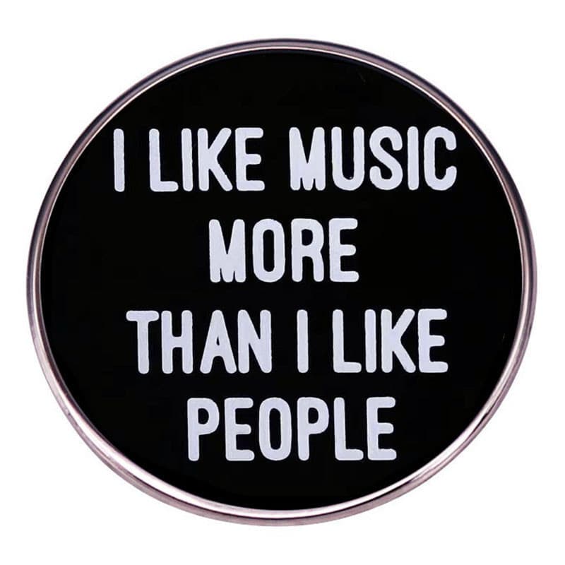 TEMU I People Brooch Music Lovers Pin Badge Metal Alloy Badge Accessories