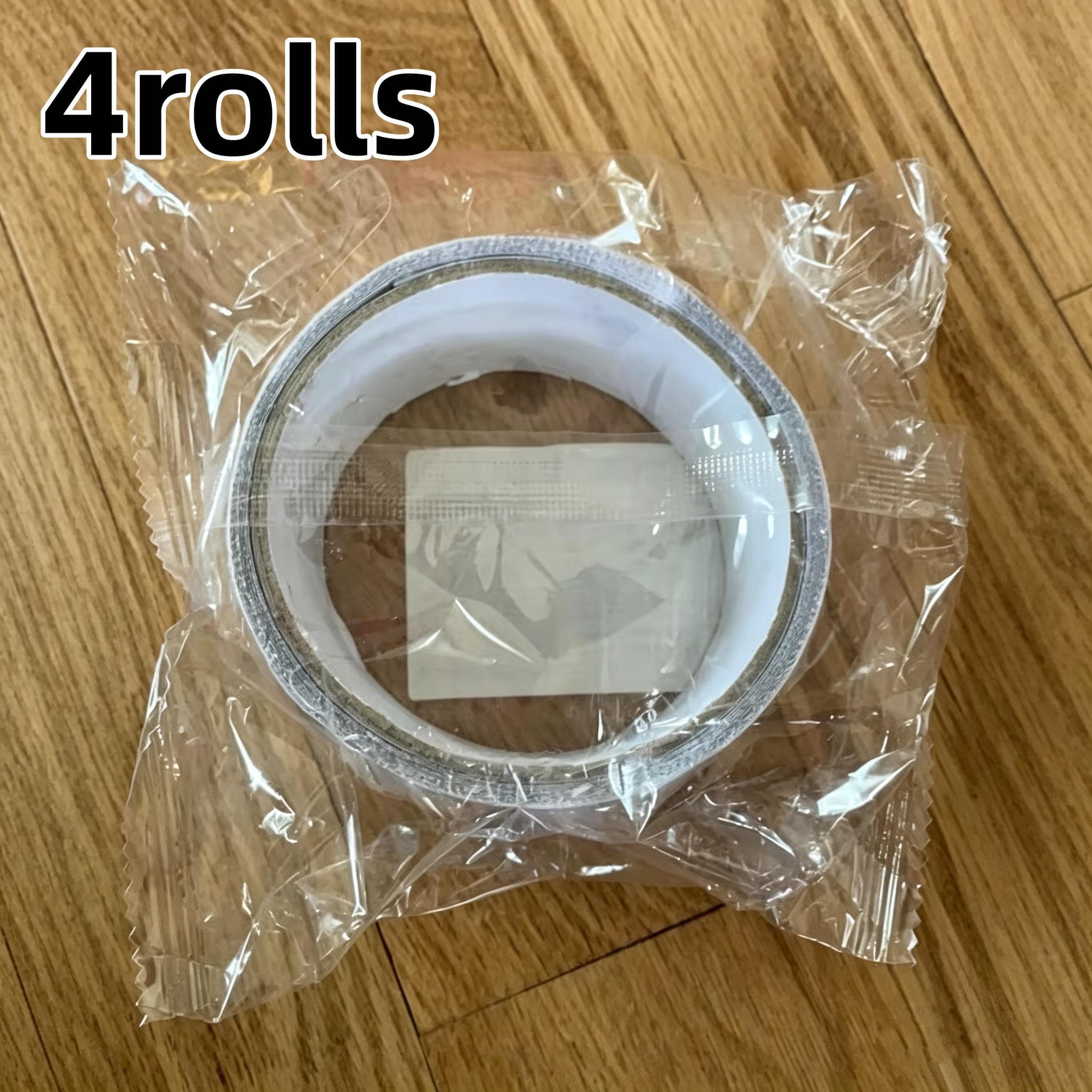 TEMU 4 Rolls Mesh Repair Tape, 118-inch Self-adhesive Patches, Waterproof Cuttable Mesh Fixing Stickers, For Nets, Window Screens, Curtains, Hole Repair Tool
