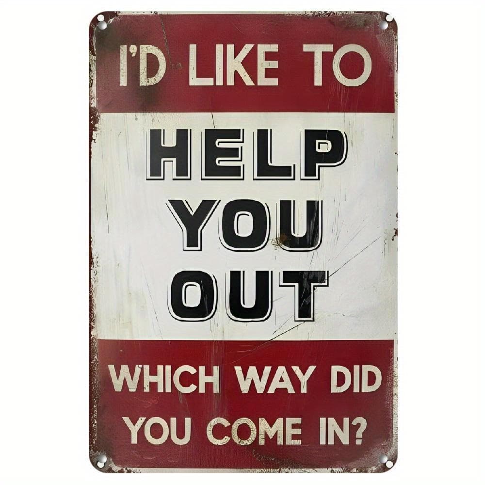 TEMU Vintage Metal Signs By Hemitong That Say I Would Like To Help For Home Decor, Men's Caves, Garages, Bars, And Cafes, A Touch To Your Wall Without Needing Any Powerhttps: //img Kwcdn