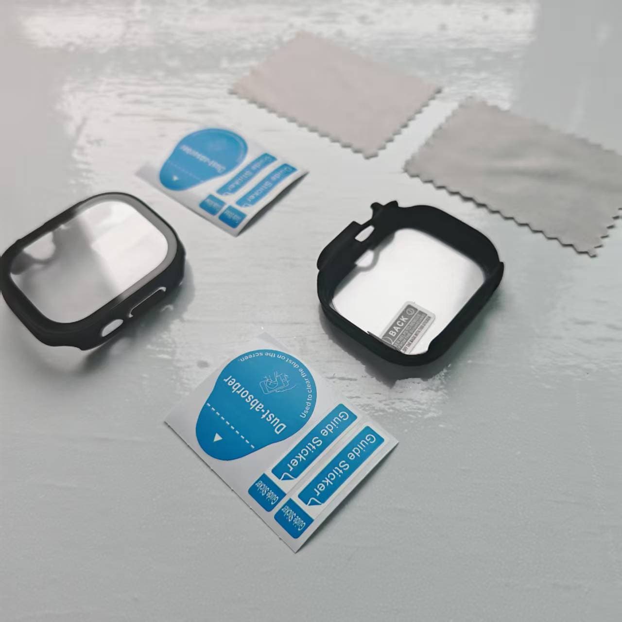 TEMU 2pcs, Black 1pc Case With Film, Suitable For Watch Ultra 1/2 49mm, Tempered Glass Screen Protector, Shockproof And Scratch-resistant Accessory, Specifically For Iwatch Series Ultra 49mm