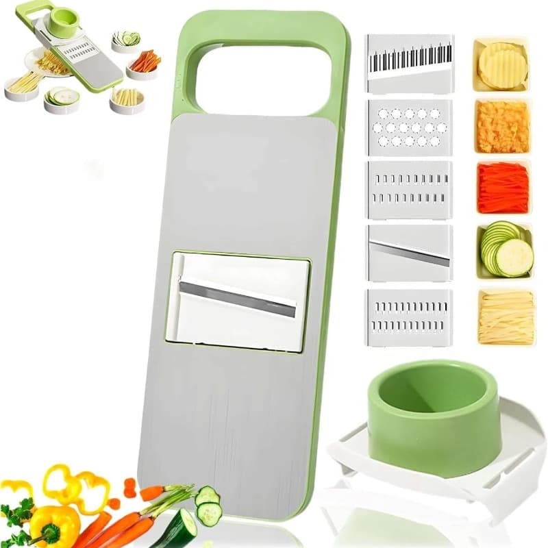 TEMU Save Half The Kitchen Preparation! 7pcs Of Stainless Steel Accessories Switching Slicing/shredding/grating, Potatoes/carrots/ Are Handled, And You Can Produce Dishes Without Practicing Knives