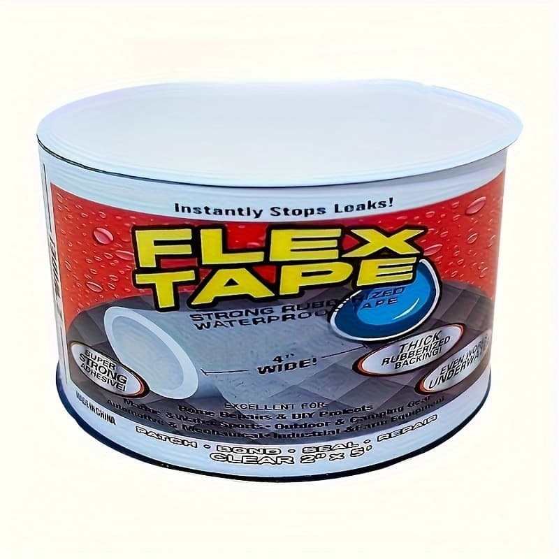 TEMU 1pc Strong Flexible Tape, Suitable For Indoor And Outdoor Use, Home, Rv, Roof, Pipe, Swimming Pool - Options, Transparent Model Xs60