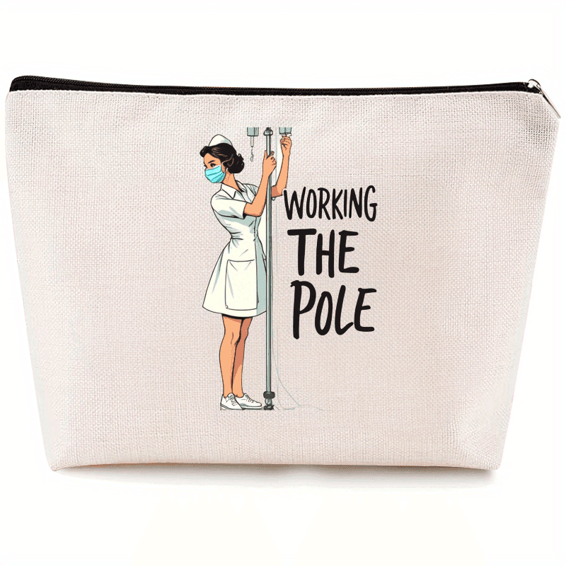 TEMU A Fun And Practical Work Makeup Bag, The Gift For Nurses - Easy To Carry, With A , Suitable For Makeup Beginners And Professional Beauticians - , Easy To Clean