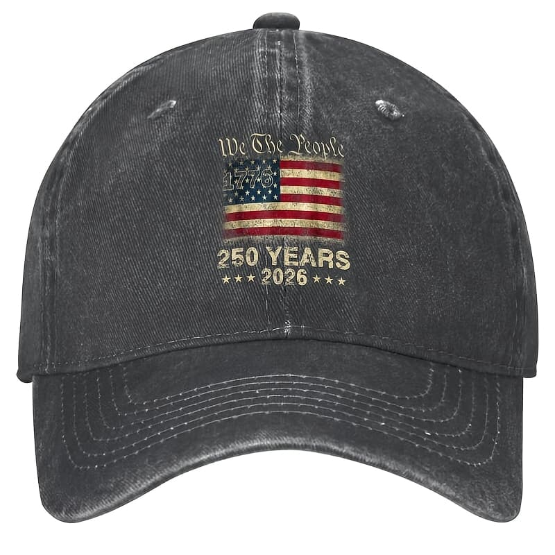 TEMU Vintage 250th Anniversary 1776-2026 250th Birthday Washed Baseball Unisex Trendy Baseball