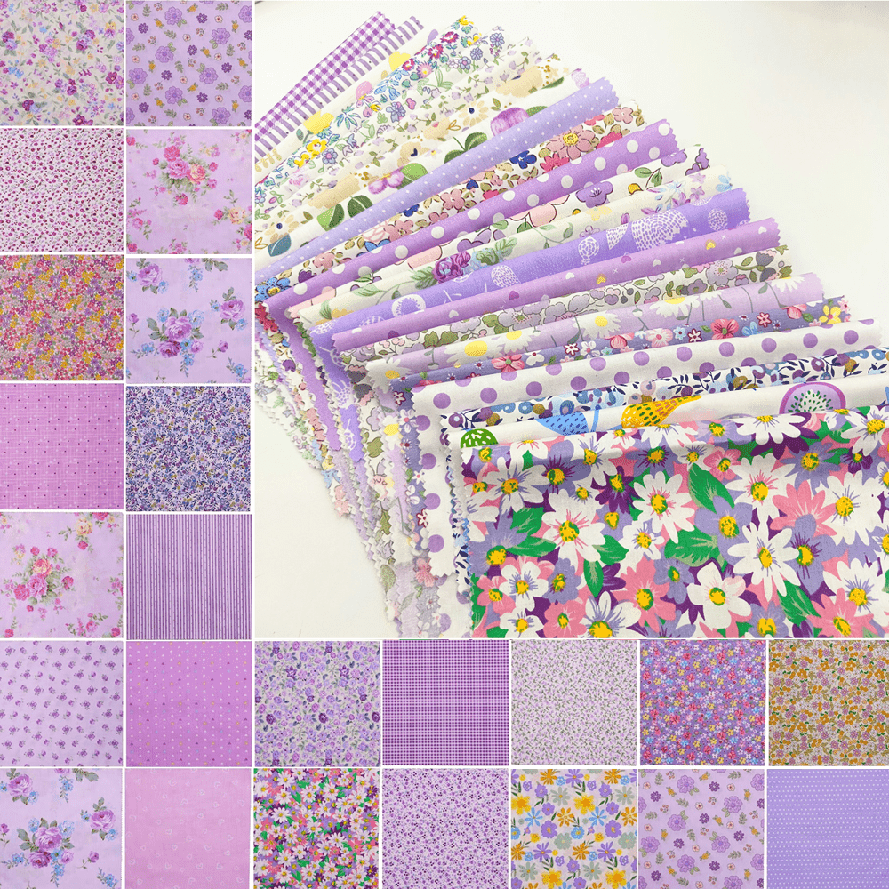 TEMU 22pcs 10-inch X 10-inch Cotton Fabric Bundle, Suitable For Quilting Sewing Diy And Beginners, Quilting Fabric Squares
