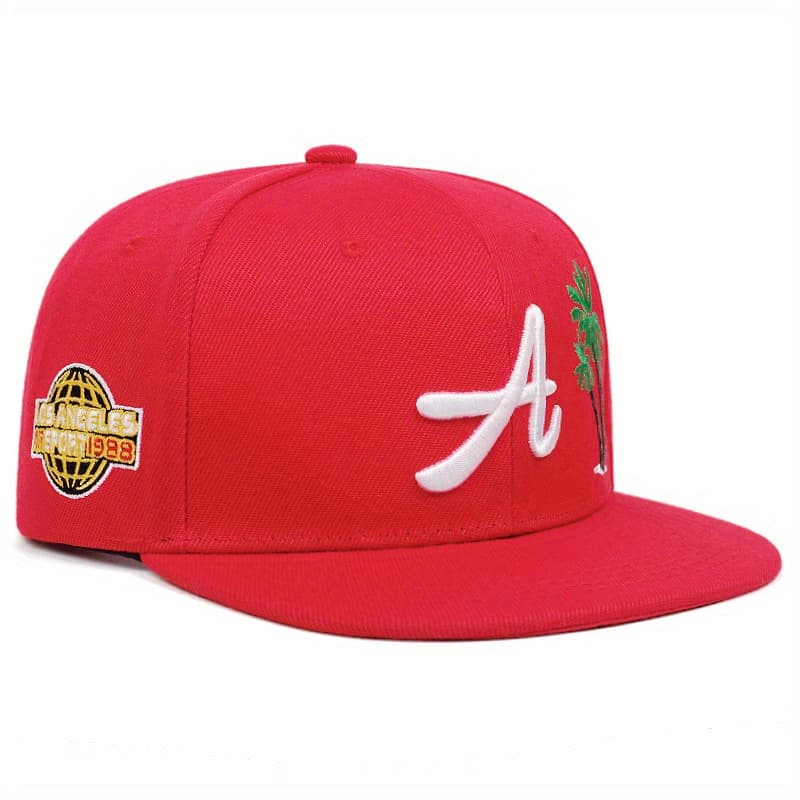 TEMU Men's Outdoor Sports & Hip-hop Flat-brim 3 Embellished Baseball With Cool Bill - Breathable Suitable For Baseball, Casual Wear, Urban Fashion - Stylish Outdoor Accessory