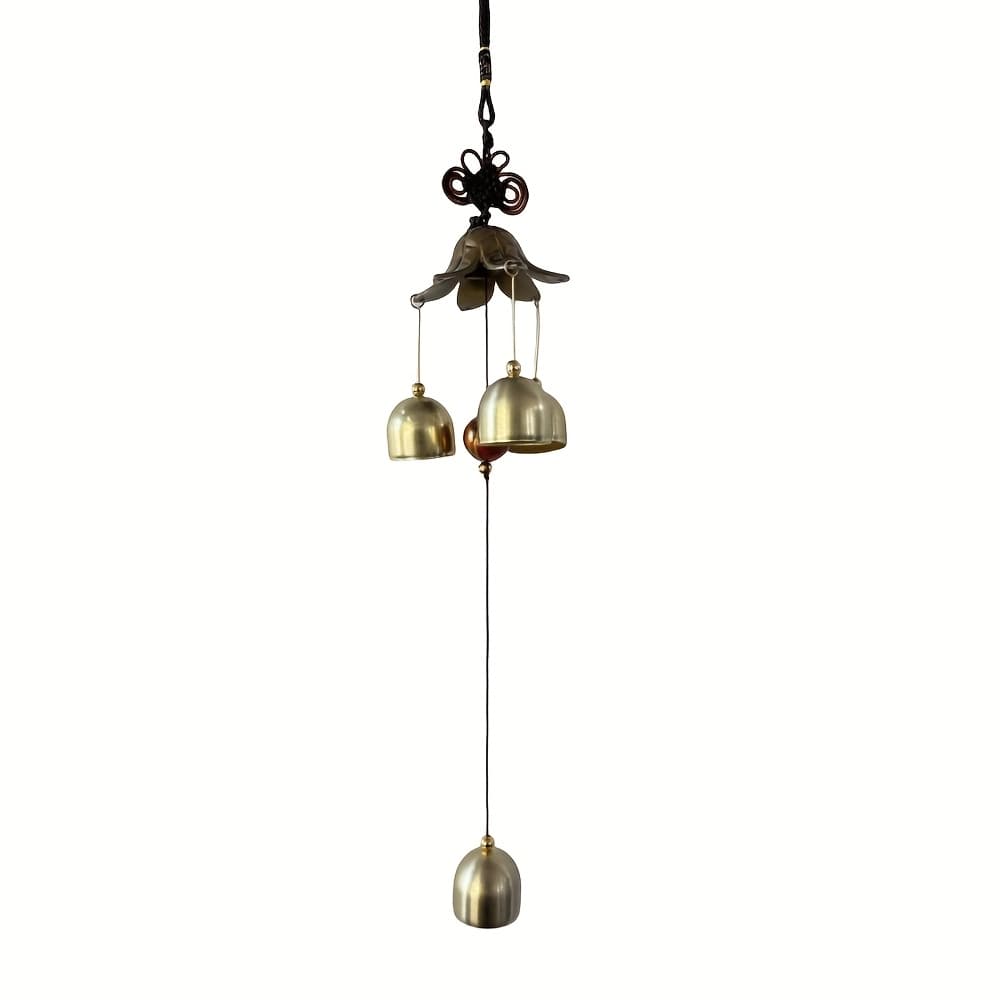 TEMU Black Metal Wind Chimes - Zen-inspired Outdoor And Garden Decor With Cascading Tubes, And Hanging Wind Catcher - Perfect For Patio, Yard Or As A Gift, [ 4 ]