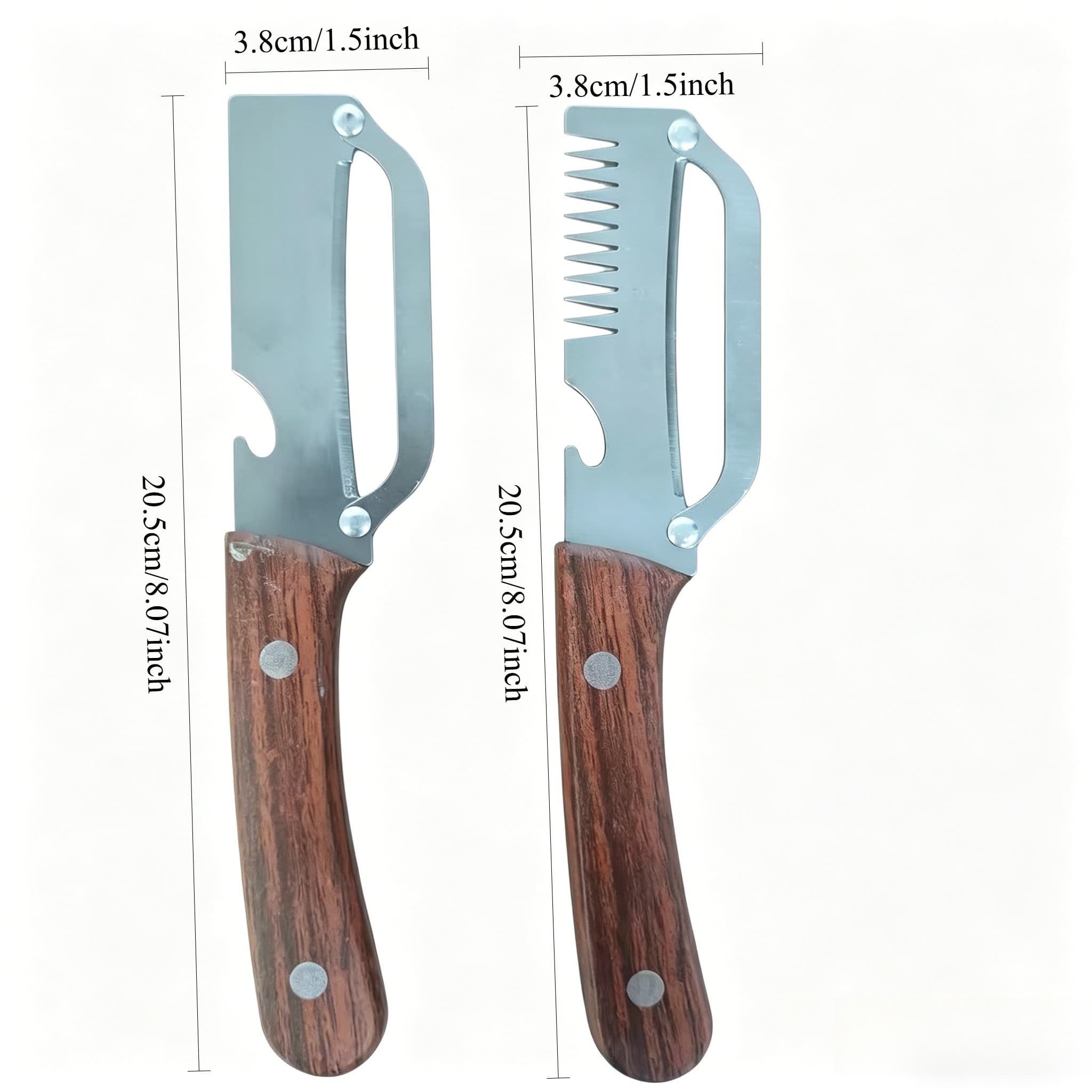TEMU 2pcs Stainless Steel Multi-functional Vegetable Peeler And Bottle Opener - -saving And Convenient Kitchen Tool, Suitable For Vegetables And Fruits Paring Knives