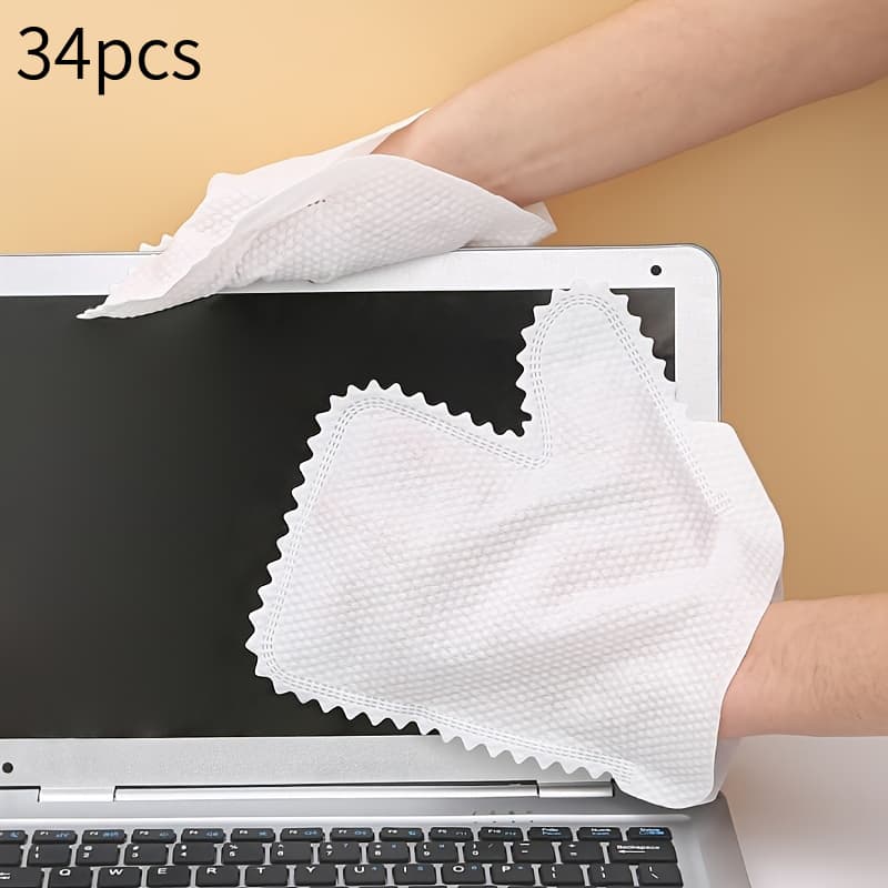 TEMU 34pcs Set Of Disposable Non-woven Gloves For Cleaning, Suitable For Wet And Dry Use In And Homes