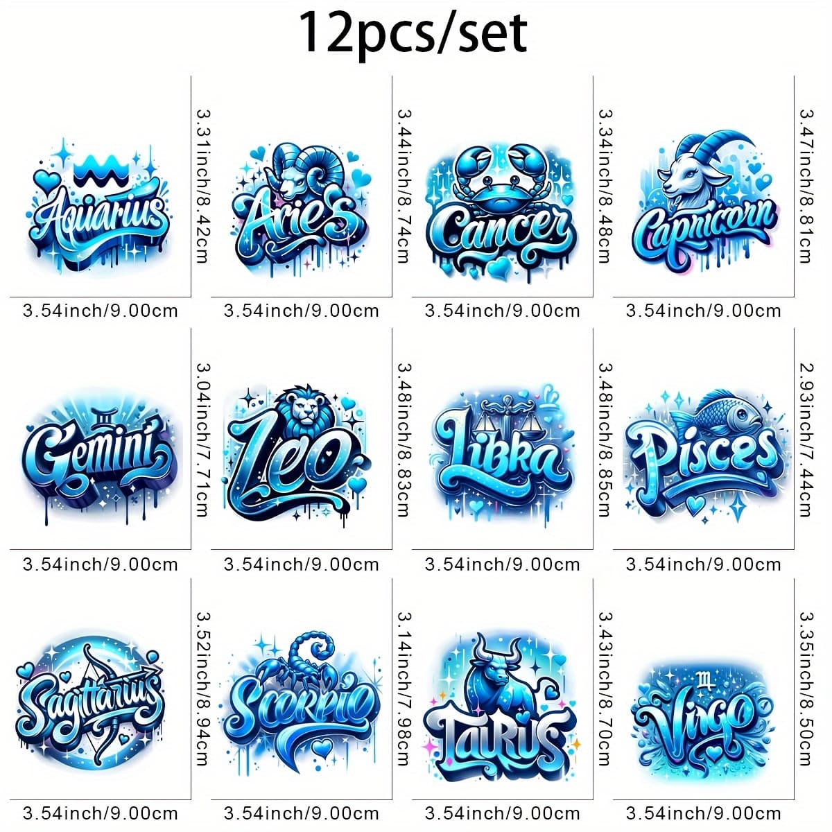 TEMU 12pcs Diy Transfer Dtf Transfer Stickers Washable Heat Transfer Design Free Ironing Decals T-shirts Masks Jeans Backpacks