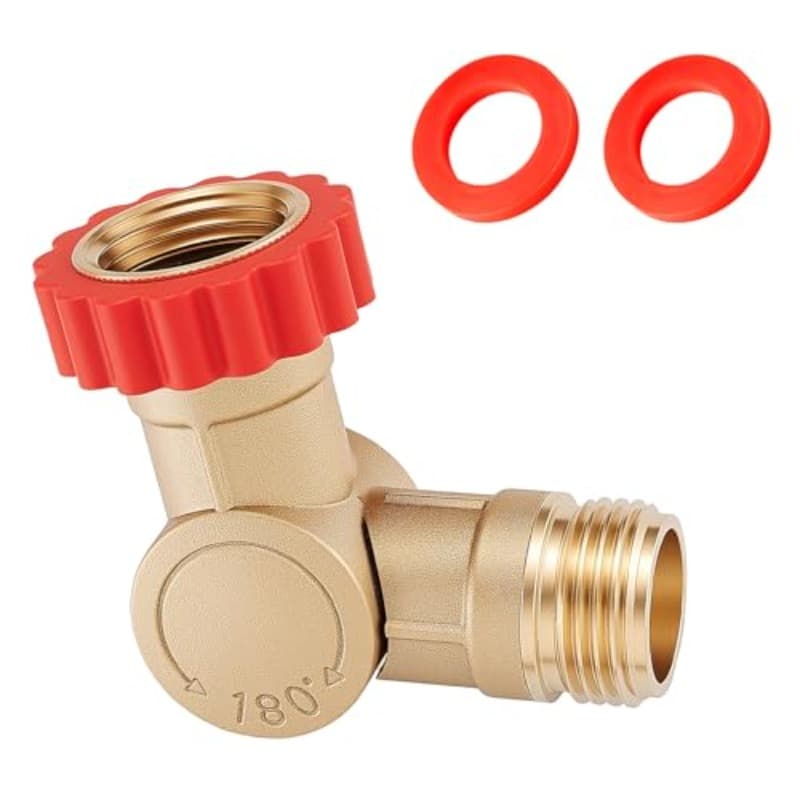 TEMU 1 Pack Adjustable 180 Degree And 360 Degree , Water Hose Adapter, Anti-kink Anti- Design, For Garden Irrigation, Car Washing, Outdoor And Household Use