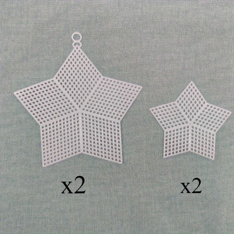 TEMU 1 Set/4pcs Needlework Kit, Mesh Plastic Piece Kits, Star-shaped Sets For Embroidery, Stitch, Knitting, And Pendant Making