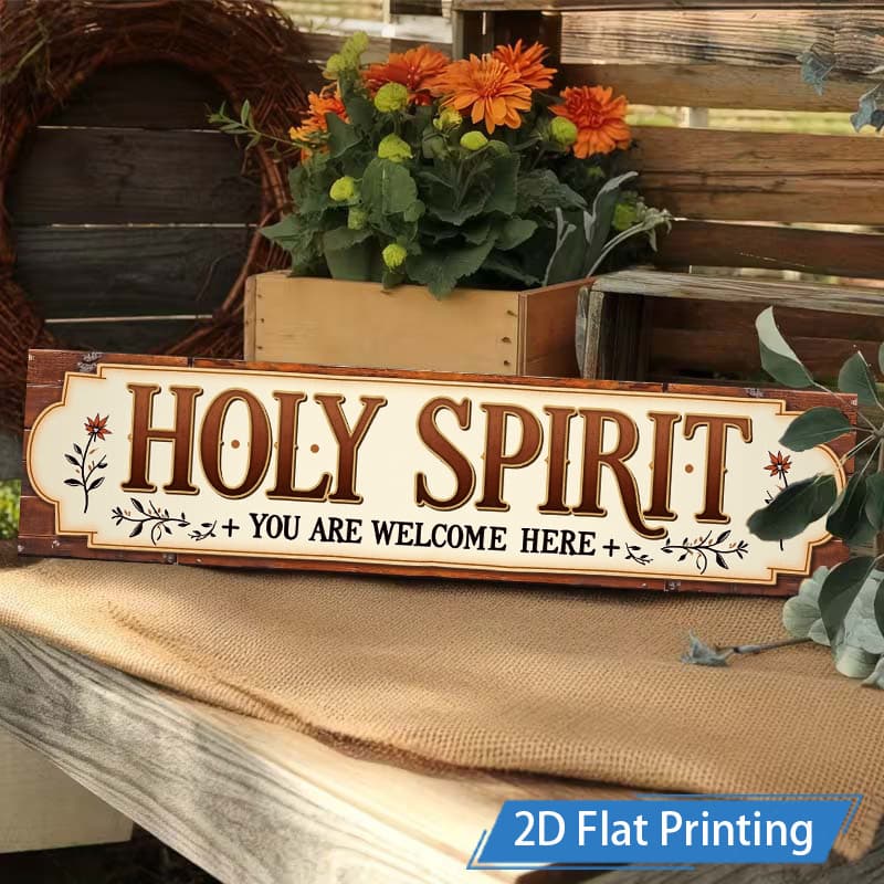 TEMU 2d Flat - A 1pc Metal Sign Measuring 4x16 Inches Featuring A Welcome Message. This 2d Flat Print Serves As Rustic Wooden Wall Art Suitable For Home And Garden Outdoor Decoration