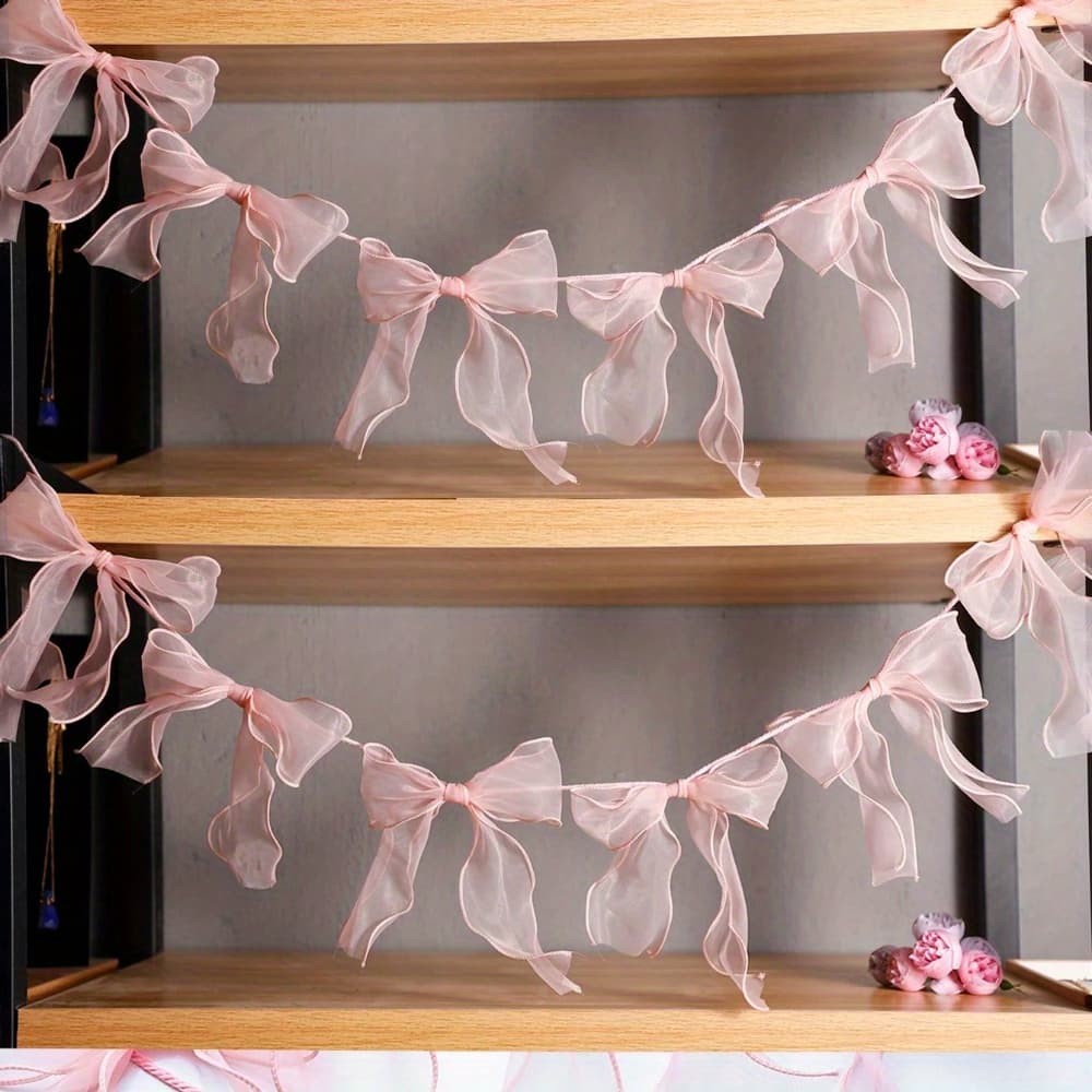 TEMU 9pcs Ribbon Bow Decorations, Party Decoration Craft Bows, Gift Wrapping, Wedding Decorations, Birthday, Valentine's Day Gifts,